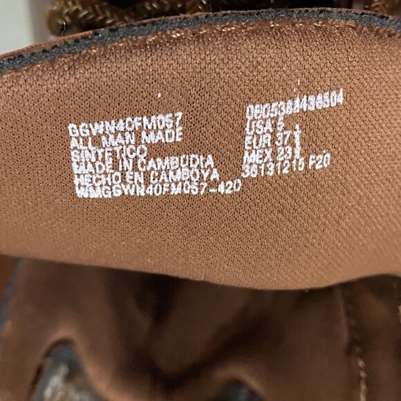 Wonder Nation Sweater Trim Lace Up Moto Boot Womens 5 Gorpcore Earthy Grunge - Picture 8 of 9